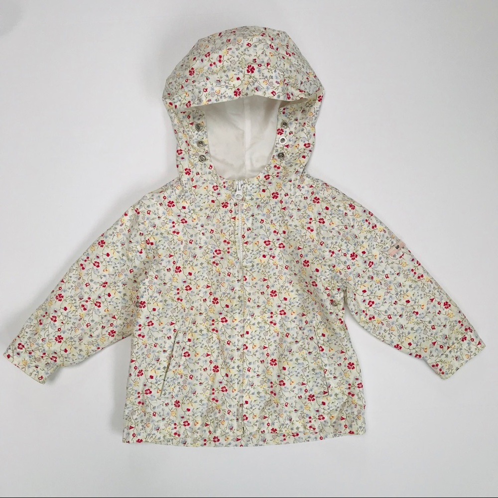 GAP hooded floral jacket, size 2 years